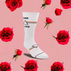Socken Pink Floyd The Dark Side of the Moon Fanartikel weiß in 43-47 im Paar
