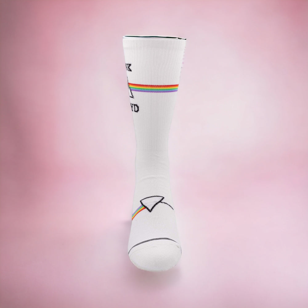 Socken Pink Floyd The Dark Side of the Moon Fanartikel weiß in 43-47 im Paar