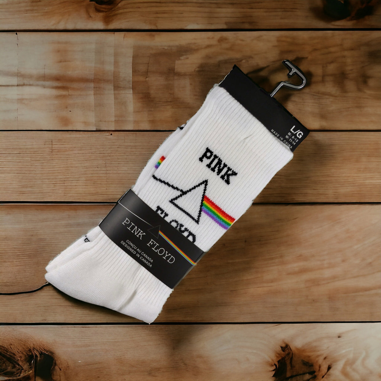 Socken Pink Floyd The Dark Side of the Moon Fanartikel weiß in 43-47 im Paar