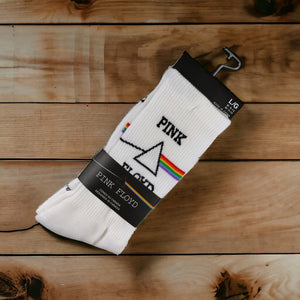 Socken Pink Floyd The Dark Side of the Moon Fanartikel weiß in 43-47 im Paar