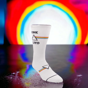 Socken Pink Floyd The Dark Side of the Moon Fanartikel weiß in 43-47 im Paar