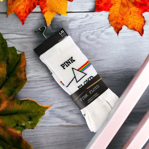 Socken Pink Floyd The Dark Side of the Moon Fanartikel weiß in 43-47 im Paar