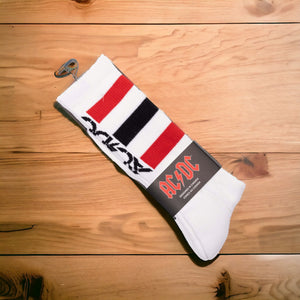 Socken AC/DC High Voltage Fanartikel Strümpfe in weiß in 43-47 im Paar