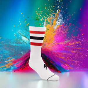 Socken AC/DC High Voltage Fanartikel Strümpfe in weiß in 43-47 im Paar