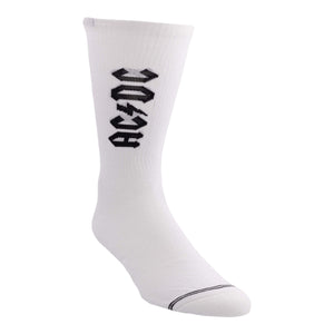 Socken AC/DC Lightning Strikes Fanartikel Strümpfe in weiß in 43-47 im Paar