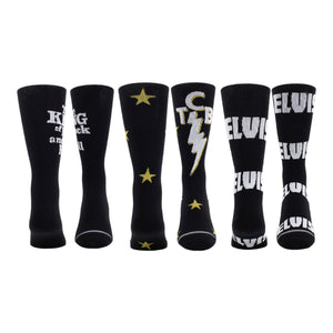Socken Elvis Presley Fanartikel TCB Strümpfe in 40-46 (3 Paare)