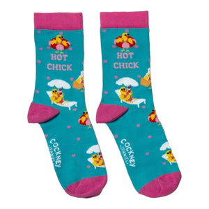 Hot Chick Socken Geburtstagsgeschenk für beste Freundin Huhn Strumpf in 37-42 (3 Paare)