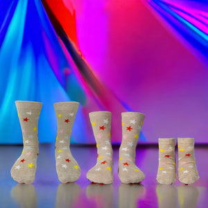 Mama, Papa und Ich Cucamelon Socken Familiengeschenk Reh Strümpfe für Vater, Mutter und Baby (3 Paar)