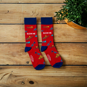 Blow me Socken Funsocken Herren Trompeten Strümpfe in 39-46 im Paar