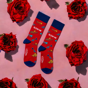 Blow me Socken Funsocken Herren Trompeten Strümpfe in 39-46 im Paar