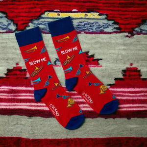 Blow me Socken Funsocken Herren Trompeten Strümpfe in 39-46 im Paar