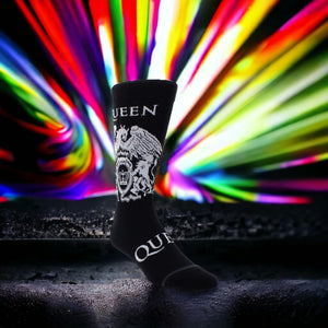 Socken Queen Fanartikel weißes Wappen Strümpfe in 40-46 im Paar