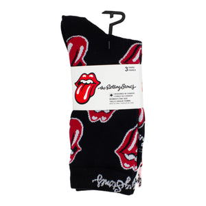 Socken The Rolling Stones Fanartikel Classic Tongues Strümpfe in 37-41 (3 Paare)