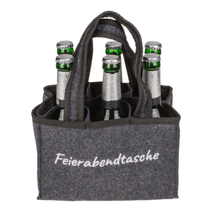 Feierabendtasche Bier Tragetasche für 6 Flaschen