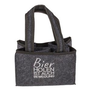 Bier holen ist auch Bewegung Getränke Tragetasche für 6 Flaschen