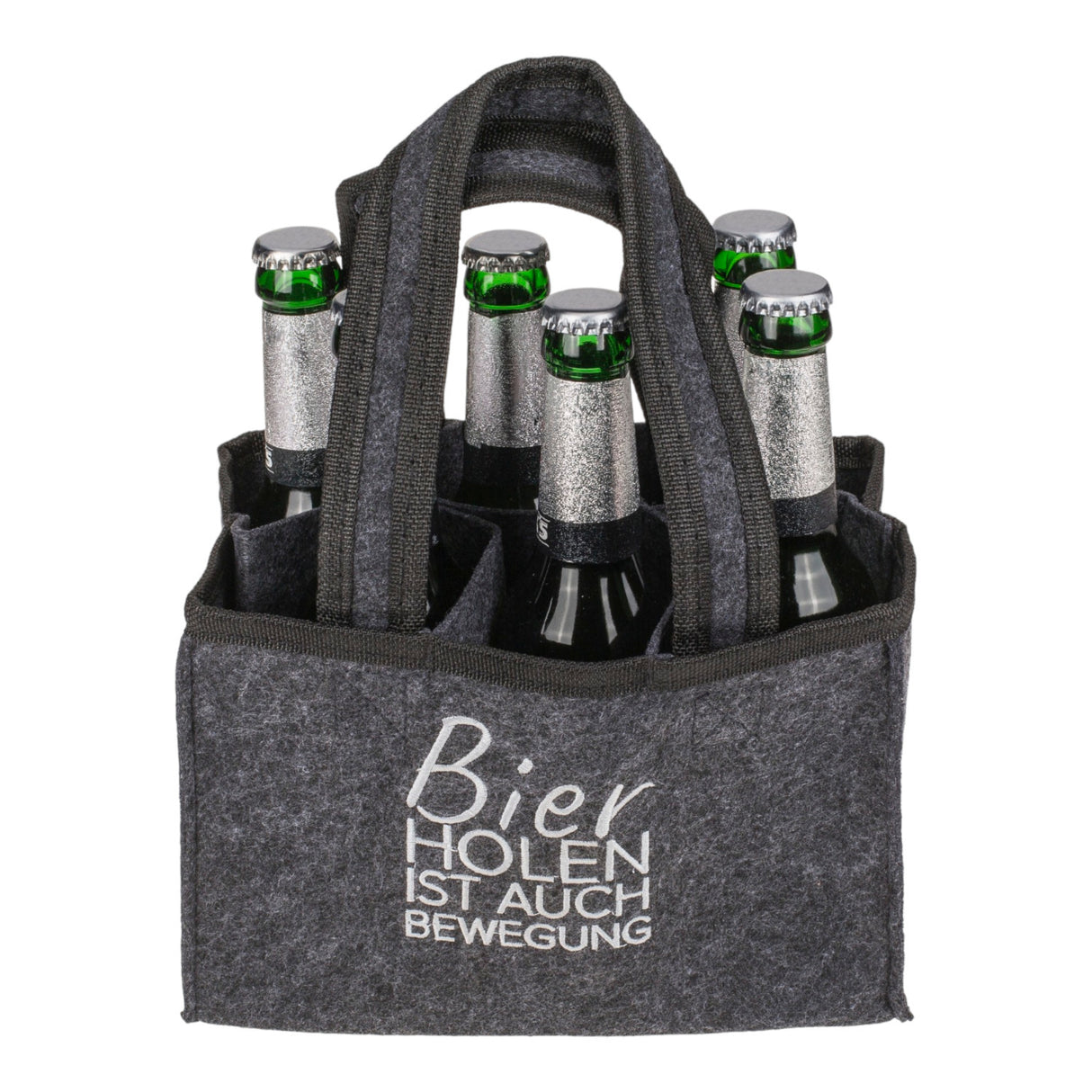 Bier holen ist auch Bewegung Getränke Tragetasche für 6 Flaschen