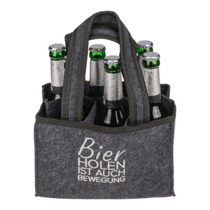 Bier holen ist auch Bewegung Getränke Tragetasche für 6 Flaschen