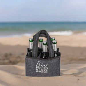 Bier holen ist auch Bewegung Getränke Tragetasche für 6 Flaschen