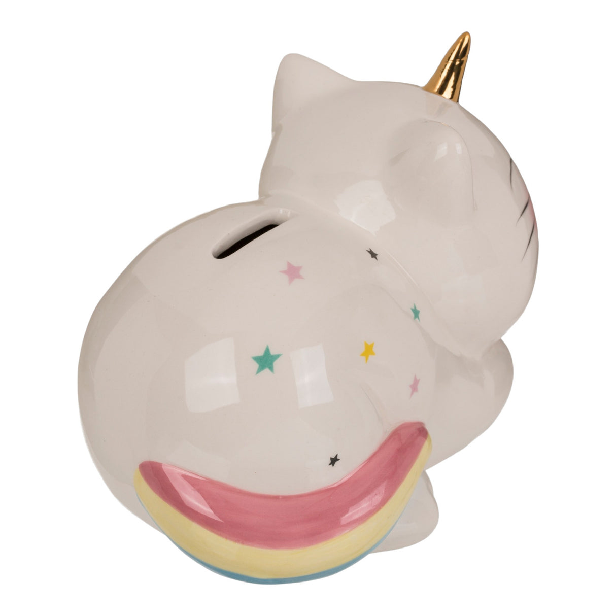 Einhorn-Katze Spardose Einhorn Geschenk für Mädchen Sparschwein aus Keramik