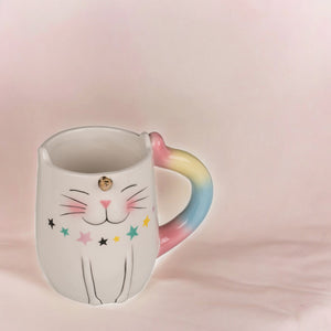 Einhorn-Katze Kaffeebecher Einhorn Geschenke für Mädchen Unicorn Tasse aus Keramik