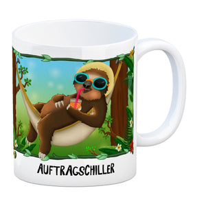 Auftragschiller Faultier Kaffeebecher