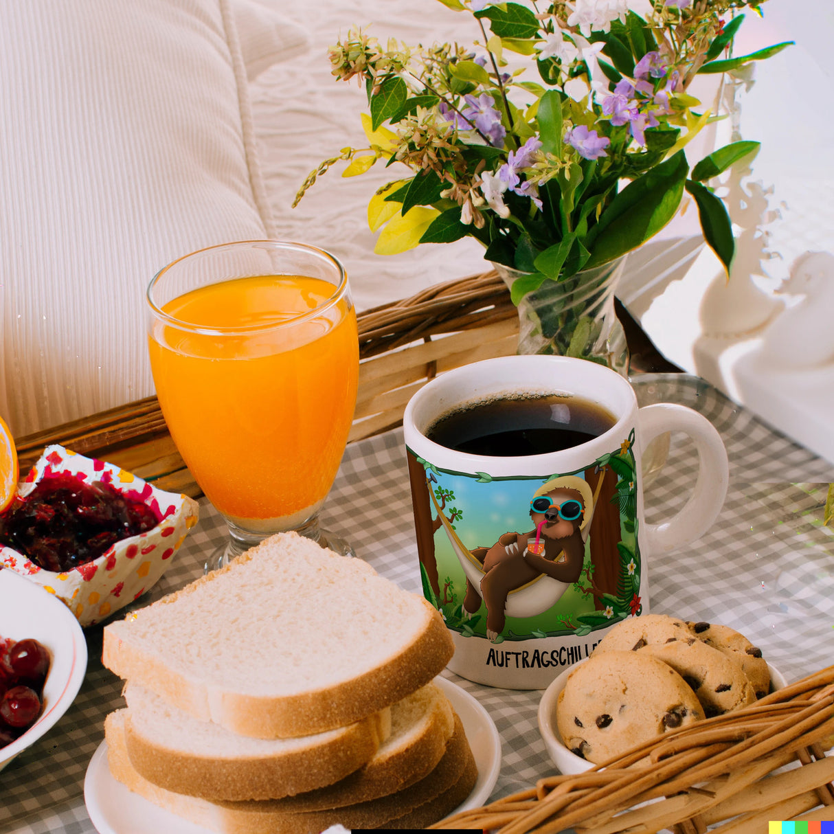 Auftragschiller Faultier Kaffeebecher