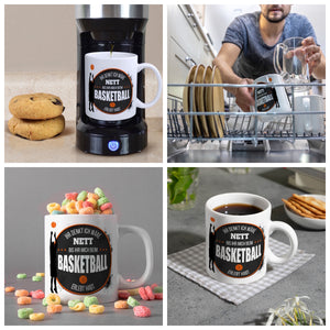 Ihr denkt ich wäre nett, bis ihr mich beim Basketball erlebt habt Kaffeebecher