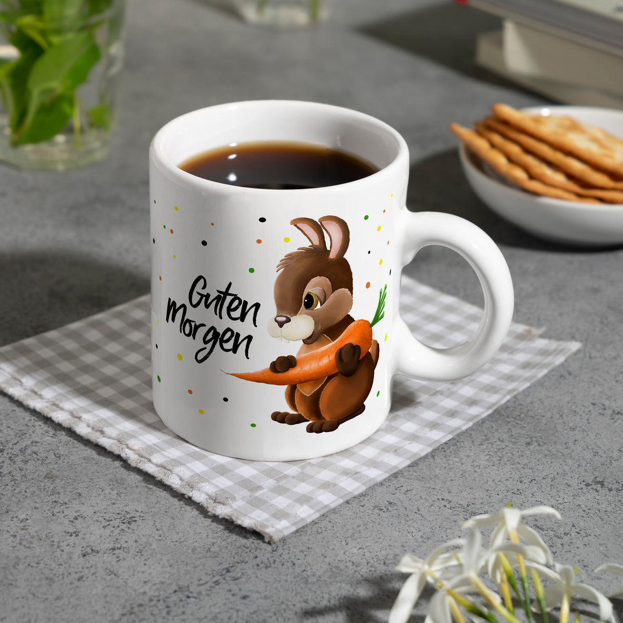 Guten Morgen Hase Kaffeebecher