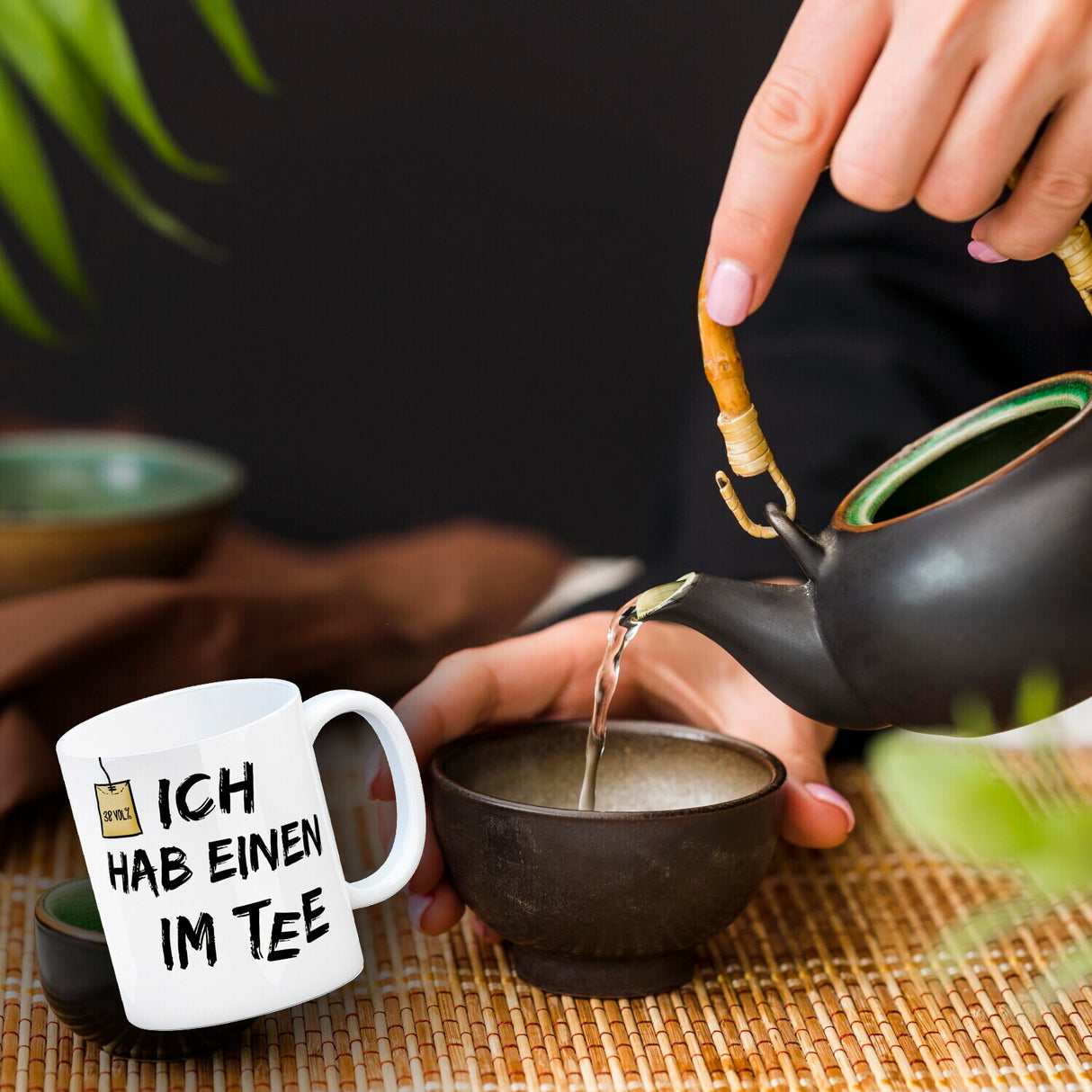 Kaffeebecher mit Spruch: Ich hab einen im Tee