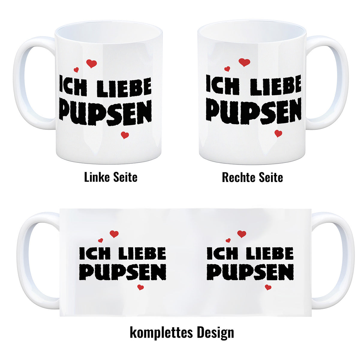 Ich liebe pupsen Furz Kaffeebecher