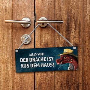 Drache - Geliebte Frau Wendeschild mit Kordel