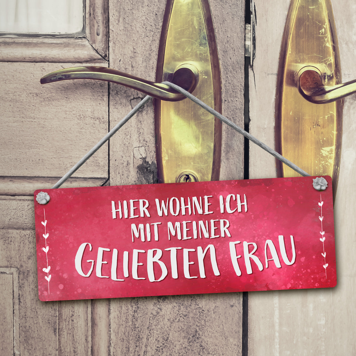 Drache - Geliebte Frau Wendeschild mit Kordel