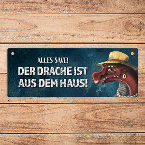 Drache - Geliebte Frau Wendeschild mit Kordel