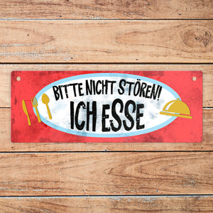 Bitte nicht stören - ich esse Wendeschild mit Kordel