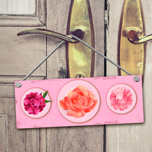 Giftgas oder Blumen Wendeschild mit Kordel