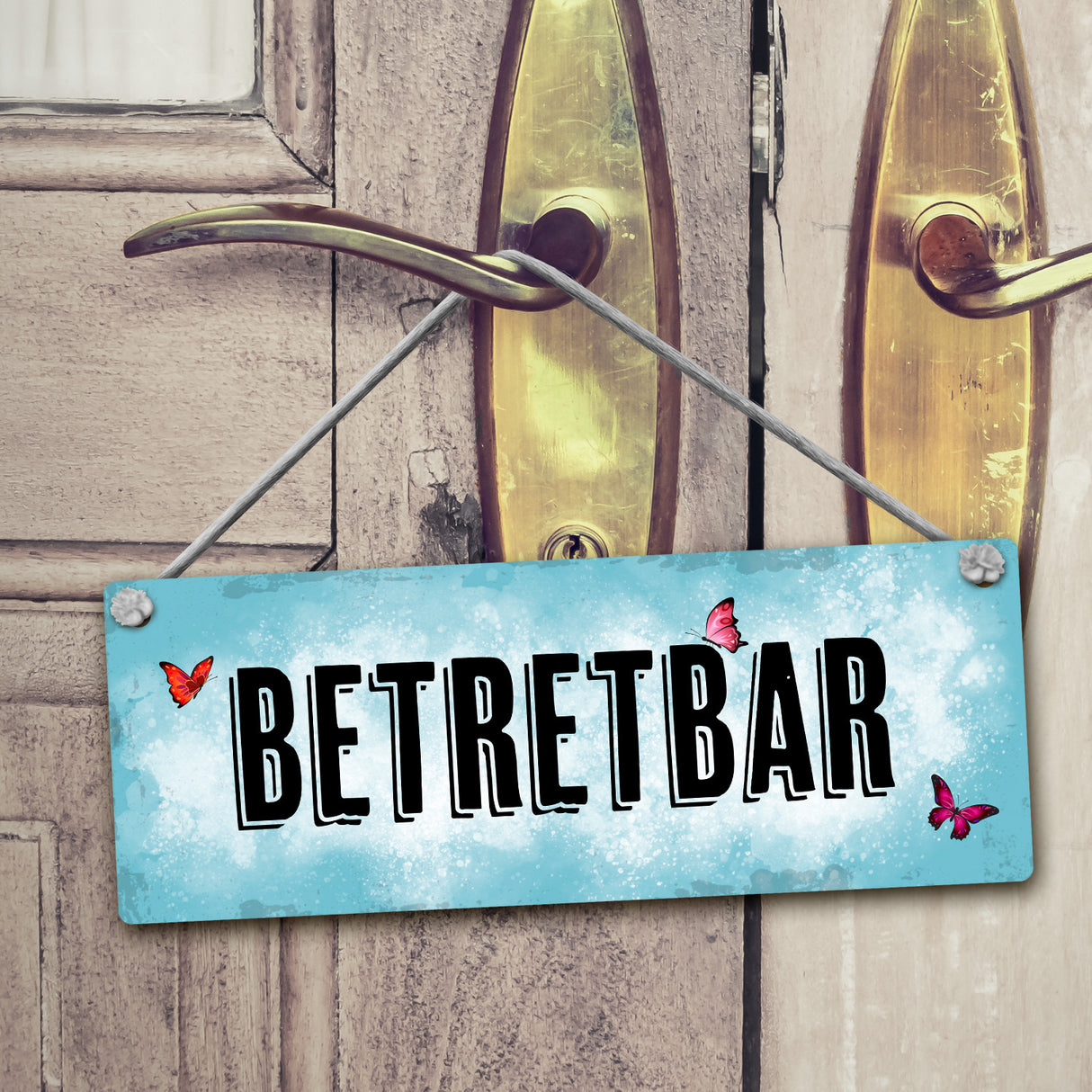 Lieber noch 5 Minuten warten - Betretbar Wendeschild mit Kordel