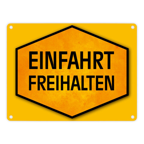 Einfahrt freihalten Metallschild