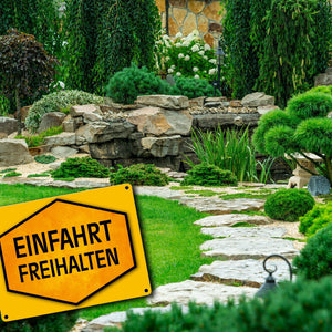 Einfahrt freihalten Metallschild