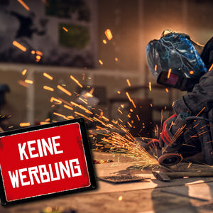 Keine Werbung Warn- und Hinweisschild im Used-Look