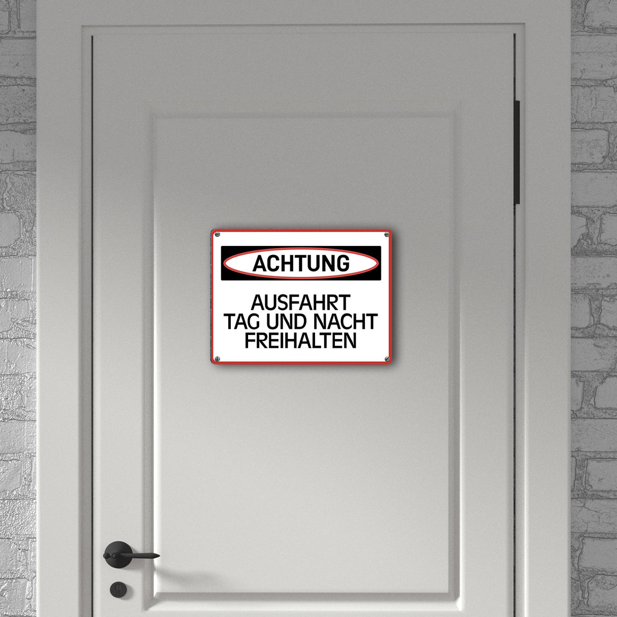 Ausfahrt Tag und Nacht freihalten Warn- und Hinweisschild