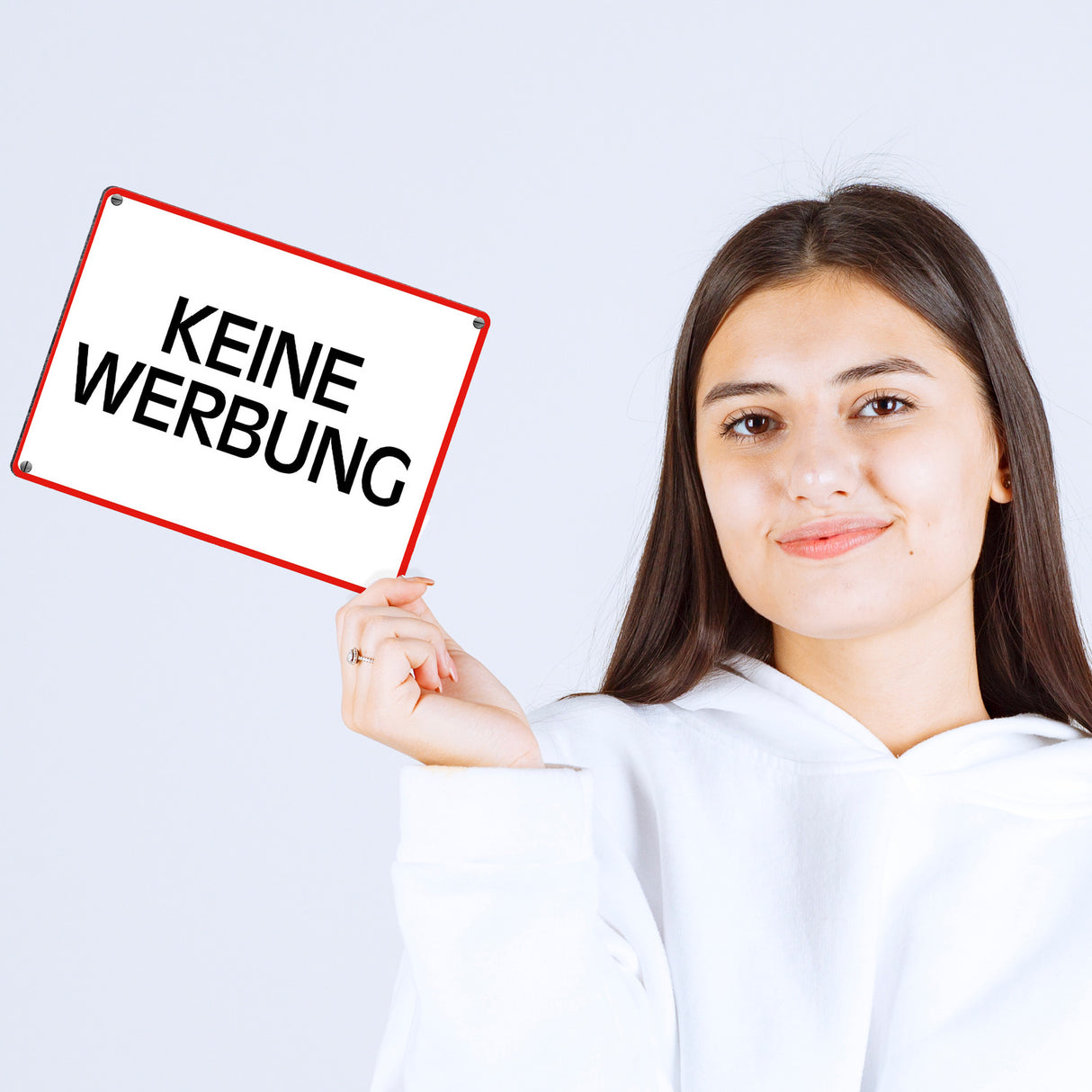 Keine Werbung Warn- und Hinweisschild im modernen Design