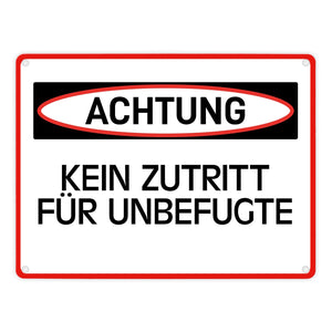 Kein Zutritt für Unbefugte Warn- und Hinweisschild im modernen Design