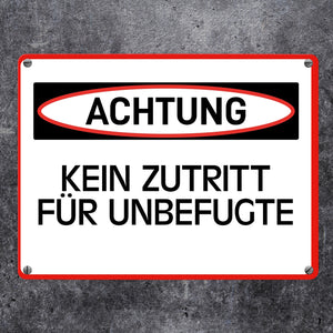 Kein Zutritt für Unbefugte Warn- und Hinweisschild im modernen Design