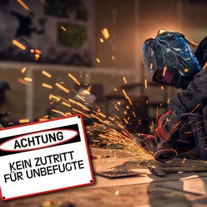 Kein Zutritt für Unbefugte Warn- und Hinweisschild im modernen Design