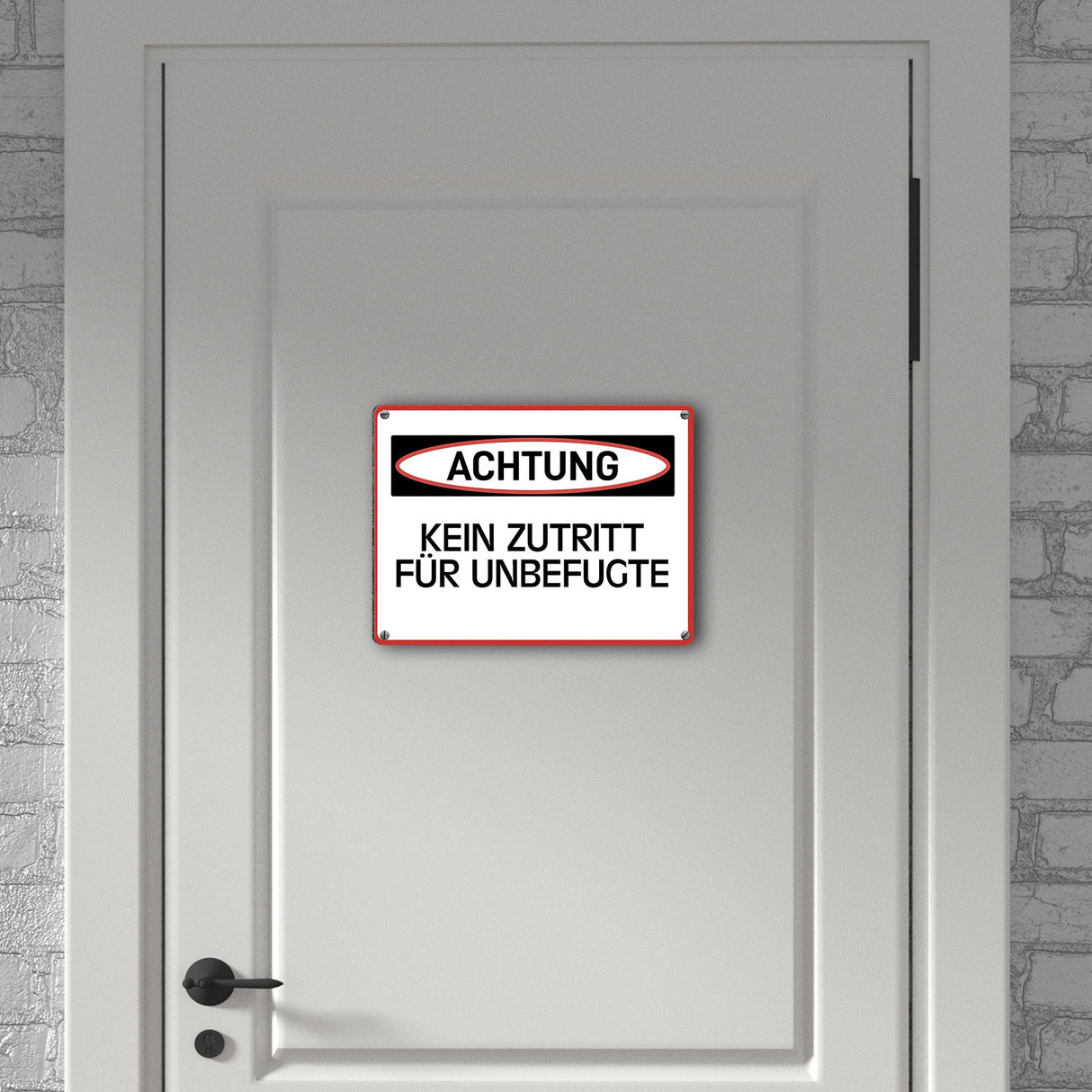 Kein Zutritt für Unbefugte Warn- und Hinweisschild im modernen Design