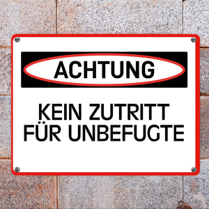 Kein Zutritt für Unbefugte Warn- und Hinweisschild im modernen Design