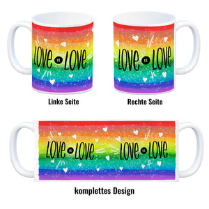 Love is Love Regenbogen Kaffeebecher