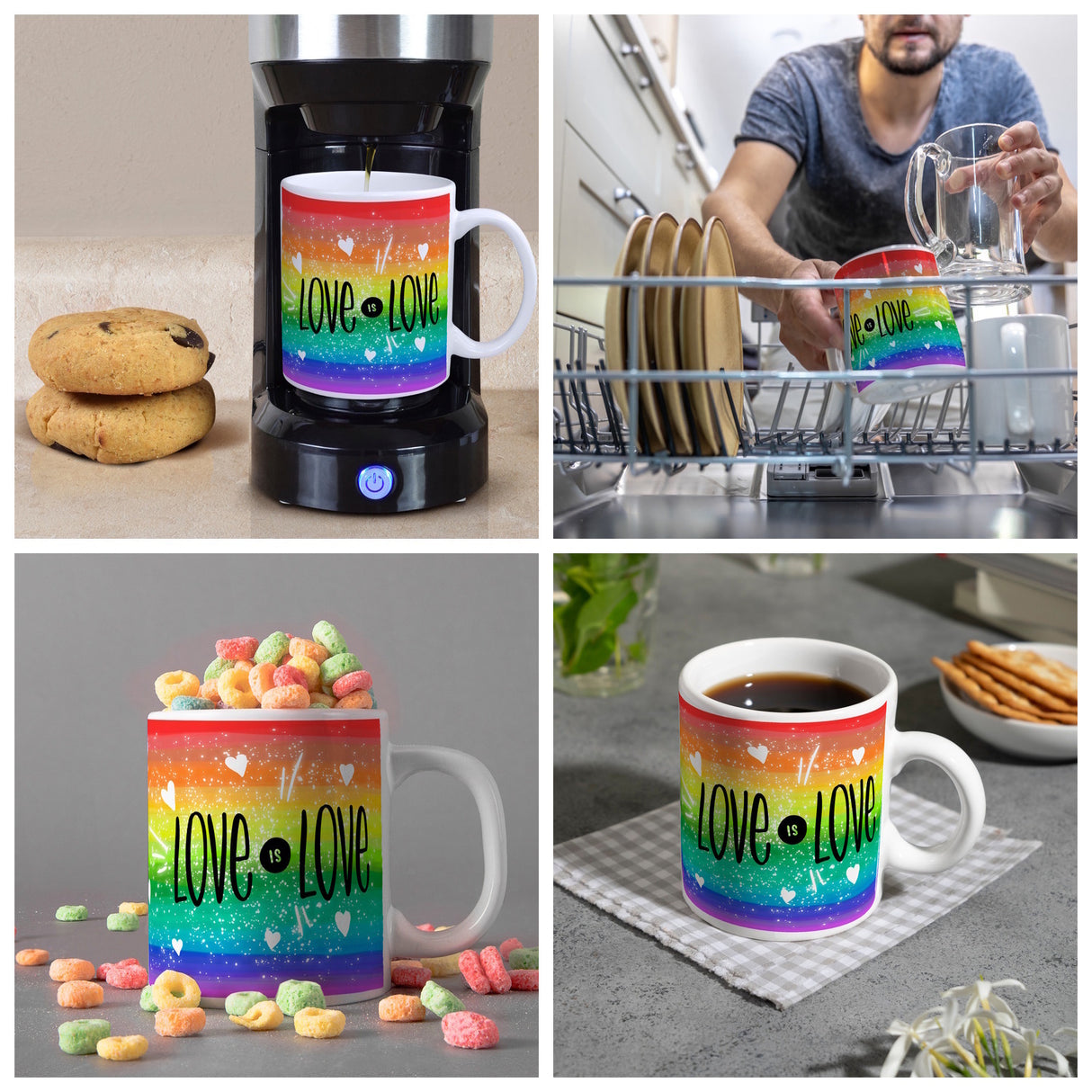 Love is Love Regenbogen Kaffeebecher