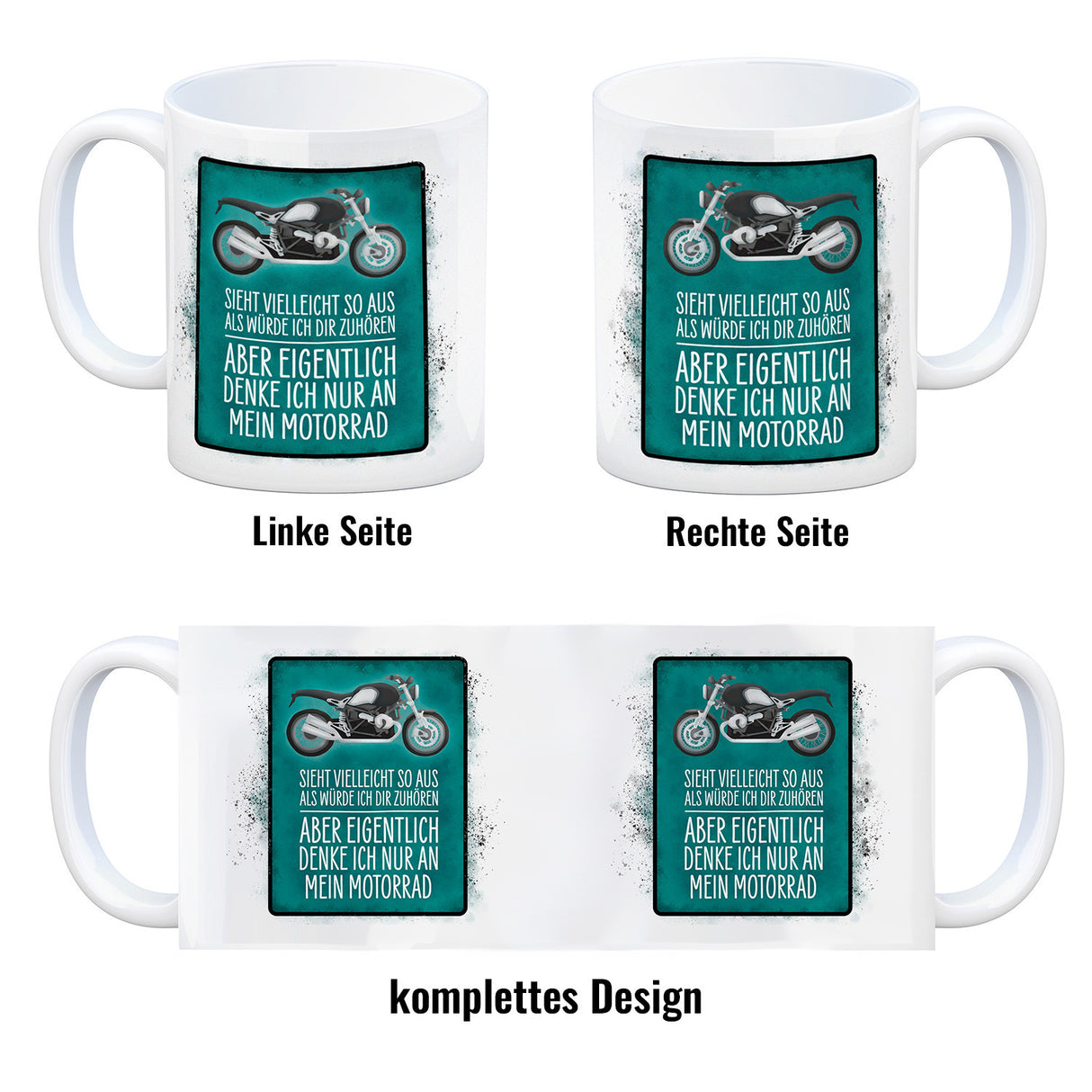 Ich denke nur an mein Motorrad Kaffeebecher