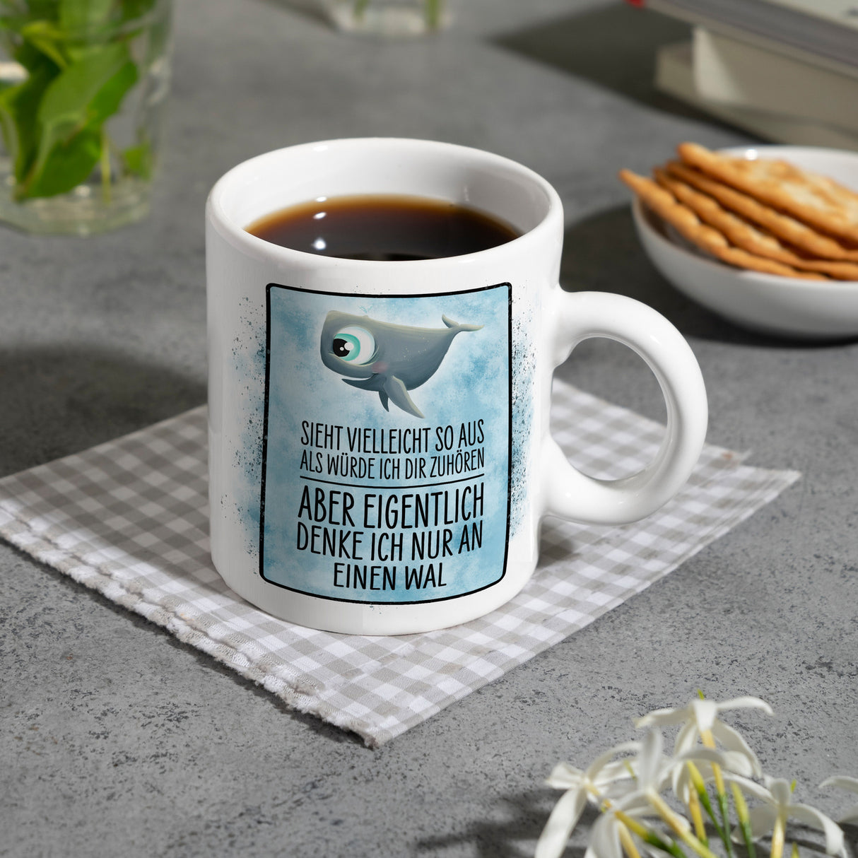 Sieht vielleicht so aus als… Wal Kaffeebecher